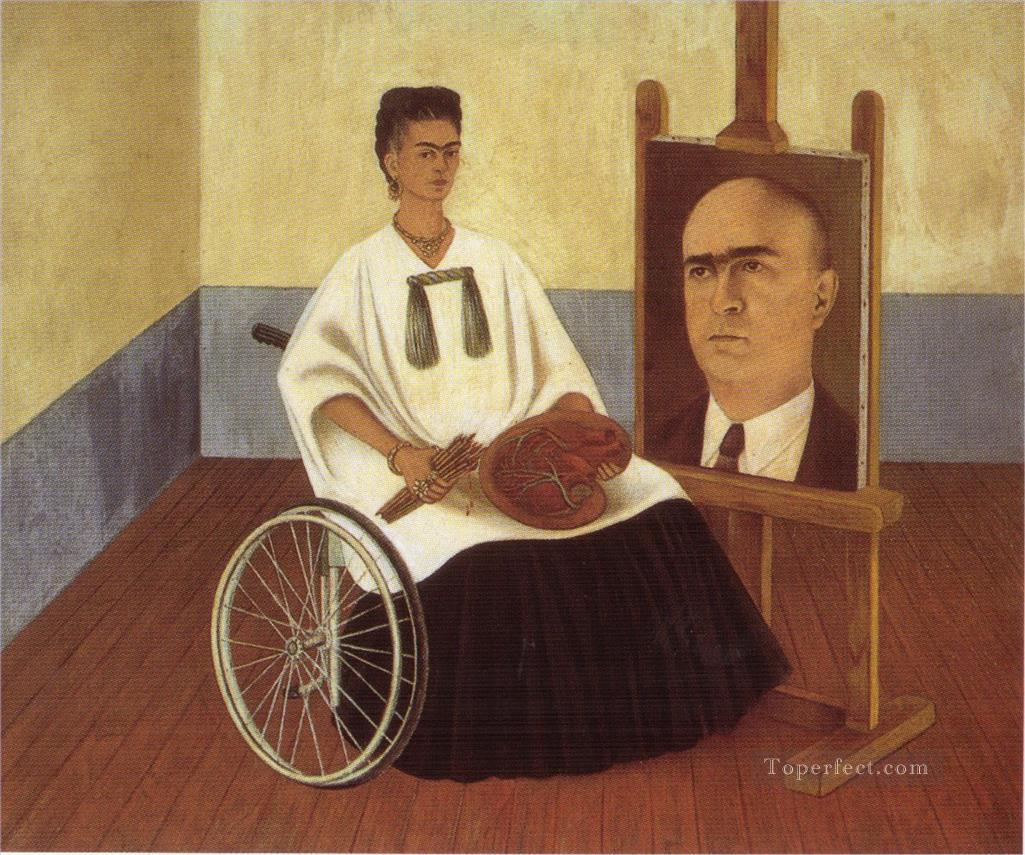 Self Portrait with the Portrait of Doctor Farill feminism Frida Kahlo Oil Paintings